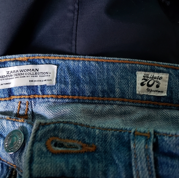 ZARA Womens Wide Leg Jeans - size 2 - Picture 2 of 6